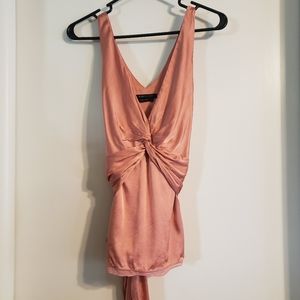 BCBGMAXAZRIA Pink wrap top